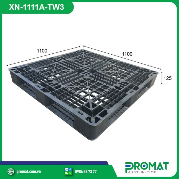 pallet-nhua-1100x1100x125mm-mau-den-promat-vietnam