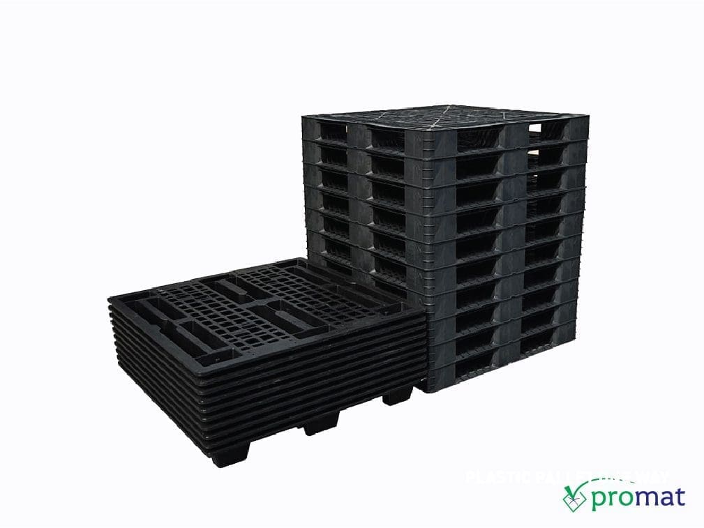 pallet nhua den tieu chuan xuat khau gia re promat.com .vn PLASTIC PALLET ONE WAY