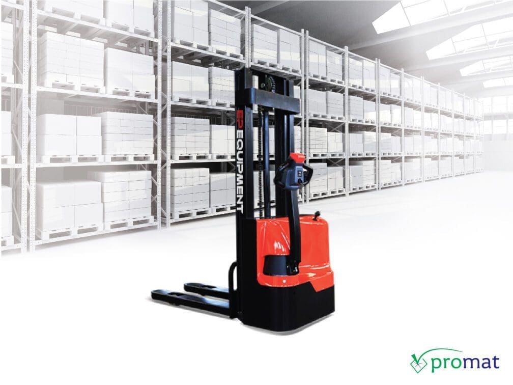 xe nâng tay điện cao electric pallet stacker các hãng mitsubishi bishamon niuli noblelift chất lượng cao