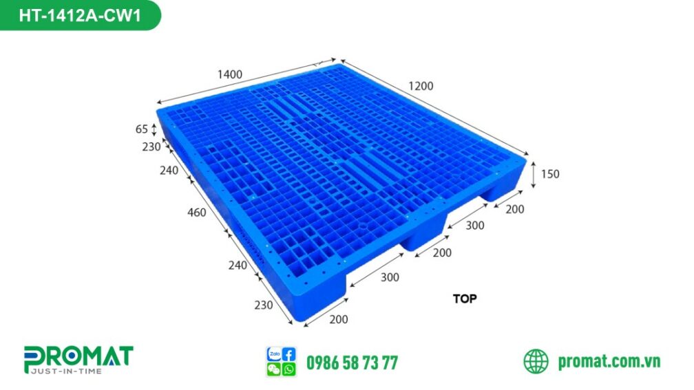 pallet-nhua-1400x1200x150mm-3-chan-promat-vietnam