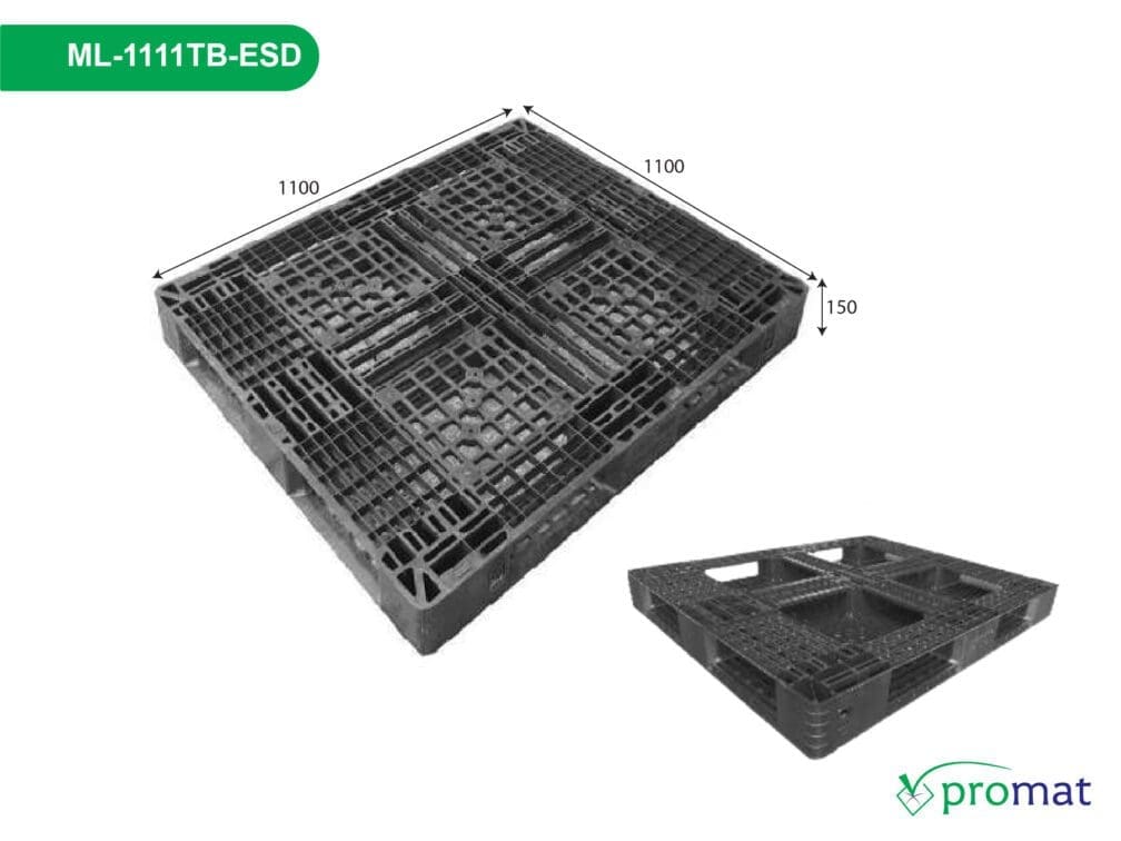 pallet 1100x1100mm chống tĩnh điện; pallet nhựa 1100x1100mm chống tĩnh điện; pallet 1100x1100x150mm chống tĩnh điện; pallet nhựa 1100x1100x150mm chống tĩnh điện; pallet 1100x1100x150 chống tĩnh điện; pallet nhựa 1100x1100x150 chống tĩnh điện; pallet chống tĩnh điện ML-1111TB-ESD; pallet nhựa chống tĩnh điện ML-1111TB-ESD promat;