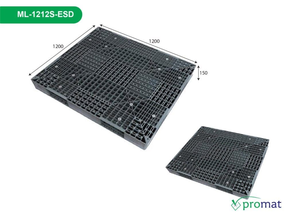 pallet 1200x1200mm 2 mặt chống tĩnh điện; pallet nhựa 1200x1200mm 2 mặt chống tĩnh điện; pallet 1200x1200x150mm 2 mặt chống tĩnh điện; pallet nhựa 1200x1200x150mm 2 mặt chống tĩnh điện; pallet 1200x1200 2 mặt chống tĩnh điện; pallet nhựa 1200x1200 2 mặt chống tĩnh điện; pallet chống tĩnh điện ML-1212S-ESD; pallet chống tĩnh điện ML-1212S-ESD promat;