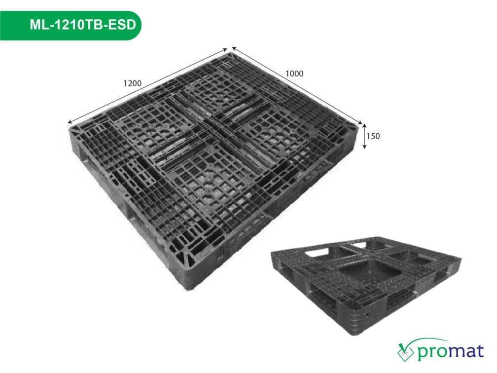 pallet nhựa 1200x1000 chống tĩnh điện; tấm pallet nhựa 1200x1000 chống tĩnh điện; pallet nhựa 1200x1000x150mm chống tĩnh điện; tấm pallet nhựa 1200x1000x150mm chống tĩnh điện; pallet nhựa 1200x1000x150 chống tĩnh điện; tấm pallet nhựa 1200x1000x150 chống tĩnh điện; pallet chống tĩnh điện ML-1210TB-ESD; tấm pallet chống tĩnh điện ML-1210TB-ESD promat