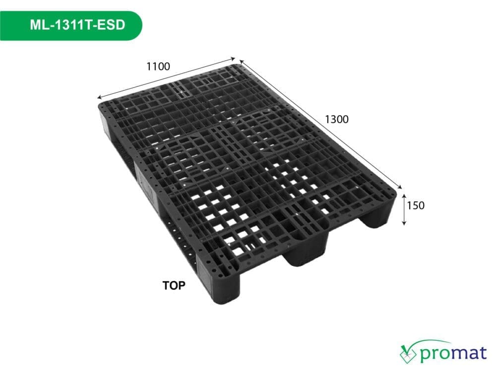 tấm pallet nhựa ML-1311T-ESD chống tĩnh điện promat