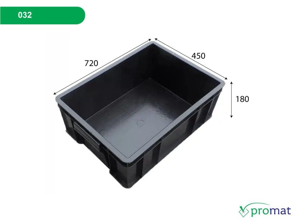 khay nhựa chống tĩnh điện 720x450x180mm; khay đựng linh kiện 720x450x180mm; khay nhựa esd 032; khay nhựa esd 720x450x180mm; khay đựng linh kiện điện tử 720x450x180mm; khay nhựa esd 032 promat;