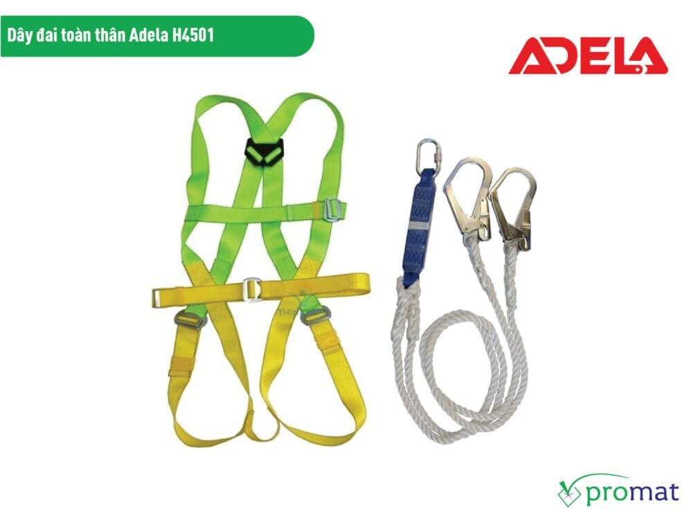 dây đai toàn thân adela h4501 safety belt harness promat-14x