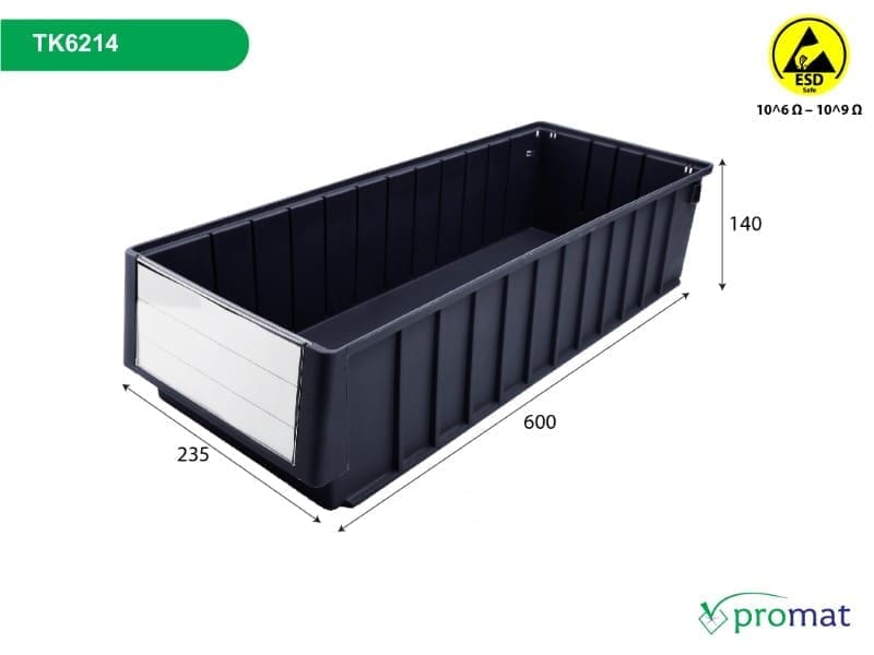 chuyên cung cấp thùng nhựa chống tĩnh điện 600x235x140mm TK6241 giá rẻ chất lượng tại Hồ Chí Minh, Hà Nội, Đà Nẵng.