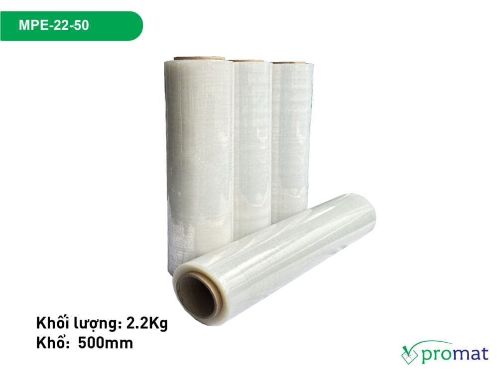 màng pe 2.2kg khổ 50cm giá rẻ tại tphcm hà nội đà nẵng mpe-22-50 promat