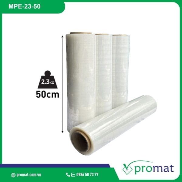 màng pe 2.3kg khổ 50cm giá rẻ tại tphcm hà nội đà nẵng mpe-23-50 promat