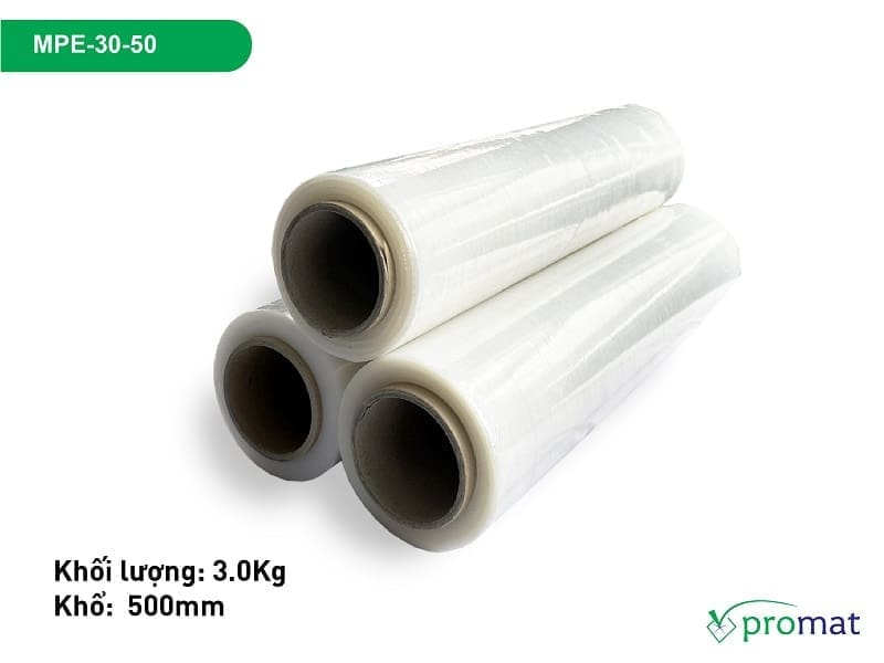 màng pe 3.0kg khổ 50cm giá rẻ tại tphcm hà nội đà nẵng mpe-30-50 promat