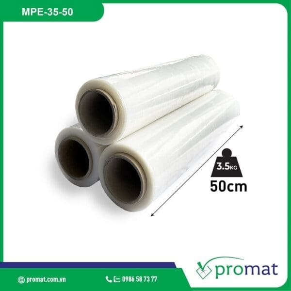 màng pe 3.5kg khổ 50cm giá rẻ tại tphcm hà nội đà nẵng mpe-35-50 promat