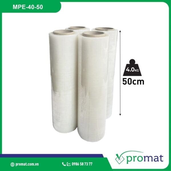 màng pe 4.0kg khổ 50cm giá rẻ tại tphcm hà nội đà nẵng mpe-40-50 promat