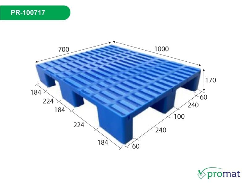 pallet nhựa ngành in 1000x700x170 PR-100707 giá rẻ tại TPHCM Hà Nội Đà Nẵng Promat