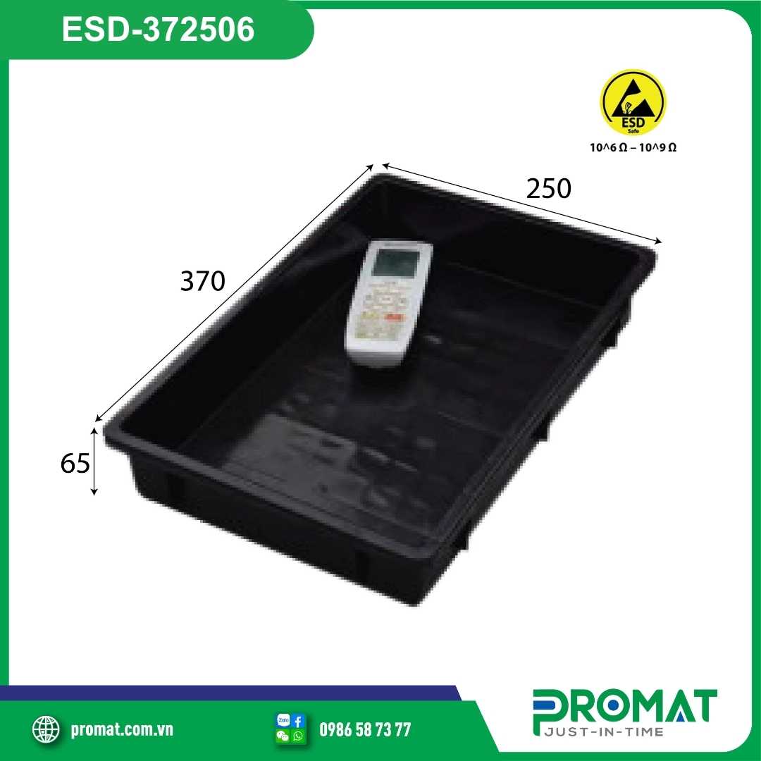 Khay Nhựa Chống Tĩnh Điện 370x250x65mm