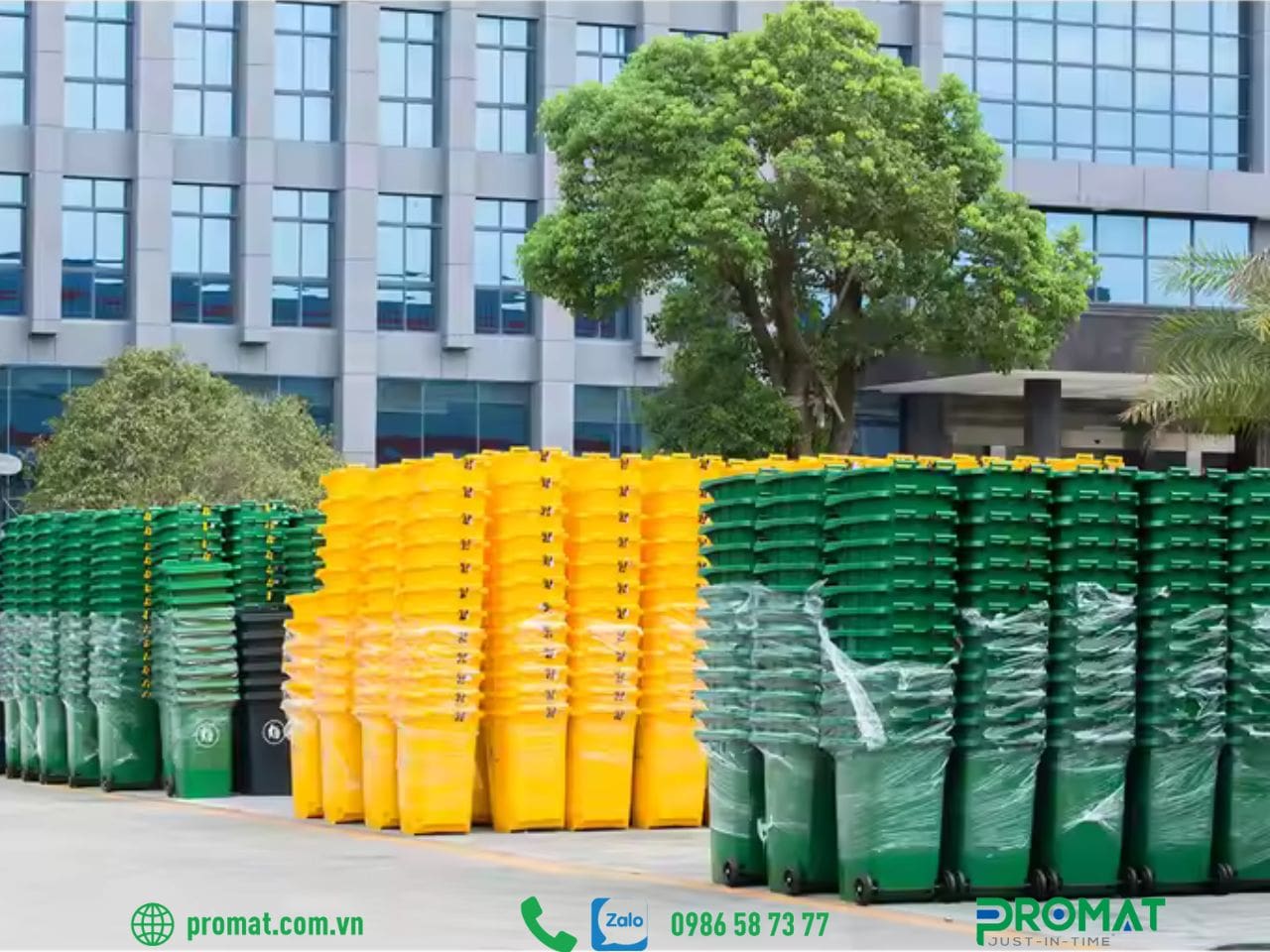 thùng rác nhựa 240l promat