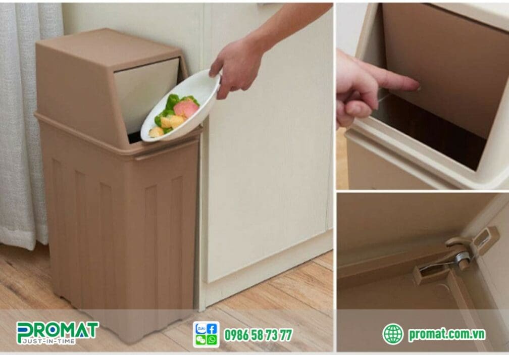 Những Thiết Kế Và Hình Dáng Thùng Rác Nhựa Thông Dụng - Promat Việt Nam