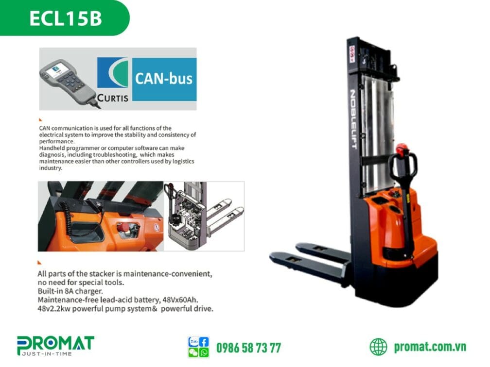 xe nâng stacker noblelift ecl15b; xe nâng stacker noblelift; xe nâng stacker ecl15b; xe nâng điện noblelift ecl15b; xe nâng stacker; xe nâng điện ecl15b; xe nâng điện; xe nâng noblelift ecl15b; promat vietnam; promat.com.vn; promat; professional material supplier; công ty promat;