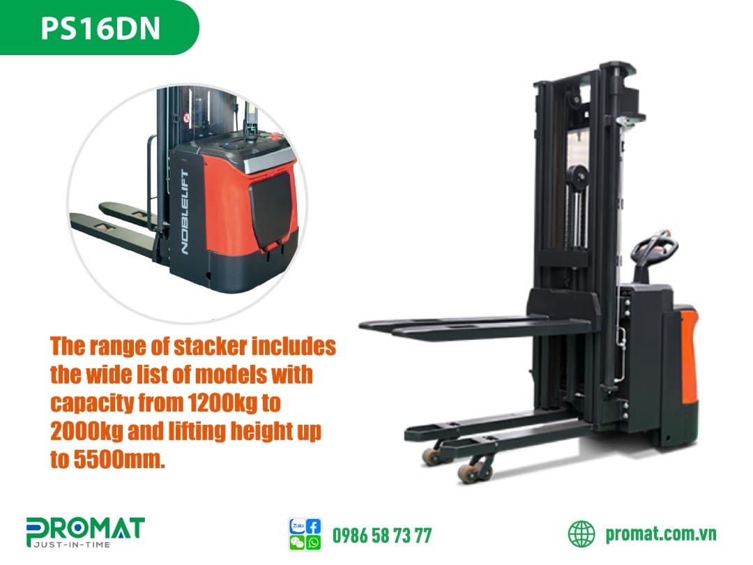 xe nâng stacker noblelift ps16dn; xe nâng stacker noblelift; xe nâng stacker ps16dn; xe nâng điện noblelift ps16dn; xe nâng stacker; xe nâng điện ps16dn; xe nâng điện; xe nâng noblelift ps16dn; promat vietnam; promat.com.vn; promat; professional material supplier; công ty promat;