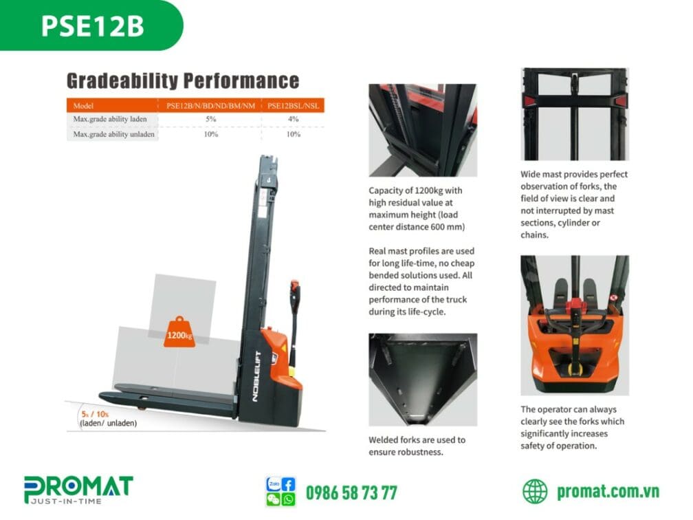 xe nâng stacker noblelift pse12b; xe nâng stacker noblelift; xe nâng stacker pse12b; xe nâng điện noblelift pse12b; xe nâng stacker; xe nâng điện pse12b; xe nâng điện; xe nâng noblelift pse12b; promat vietnam; promat.com.vn; promat; professional material supplier; công ty promat;