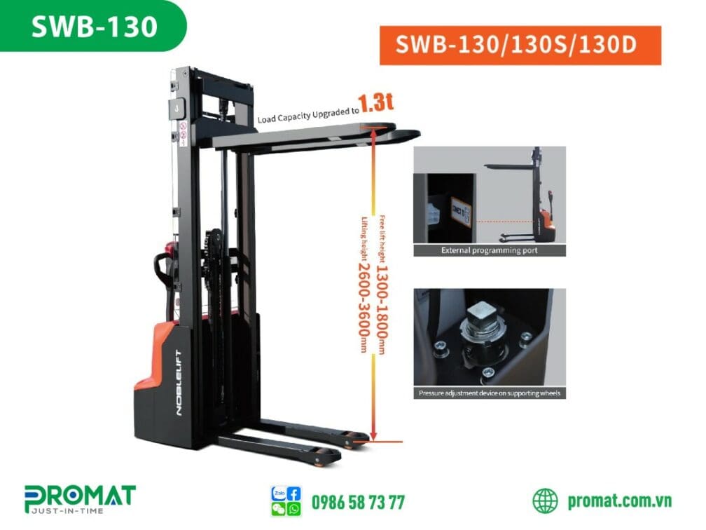 xe nâng stacker noblelift swb-130; xe nâng stacker noblelift; xe nâng stacker swb-130; xe nâng điện noblelift swb-130; xe nâng stacker; xe nâng điện swb-130; xe nâng điện; xe nâng noblelift swb-130; promat vietnam; promat.com.vn; promat; professional material supplier; công ty promat;