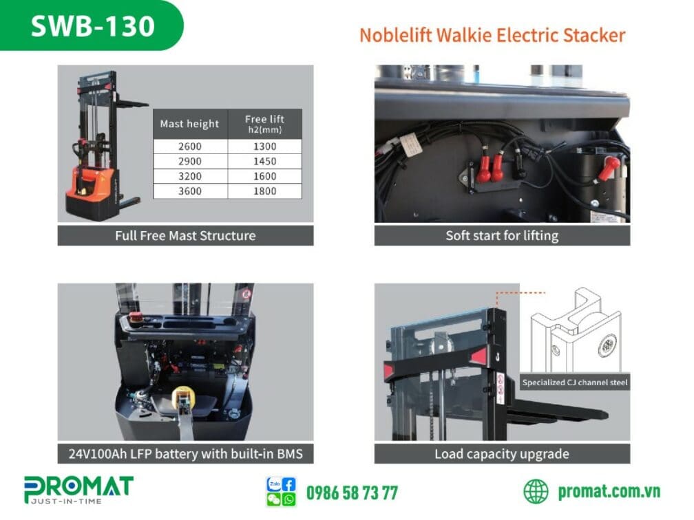 xe nâng stacker noblelift swb-130; xe nâng stacker noblelift; xe nâng stacker swb-130; xe nâng điện noblelift swb-130; xe nâng stacker; xe nâng điện swb-130; xe nâng điện; xe nâng noblelift swb-130; promat vietnam; promat.com.vn; promat; professional material supplier; công ty promat;