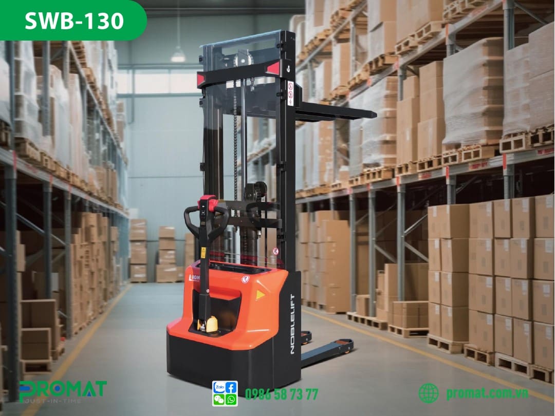 xe nâng stacker noblelift swb-130; xe nâng stacker noblelift; xe nâng stacker swb-130; xe nâng điện noblelift swb-130; xe nâng stacker; xe nâng điện swb-130; xe nâng điện; xe nâng noblelift swb-130; promat vietnam; promat.com.vn; promat; professional material supplier; công ty promat;