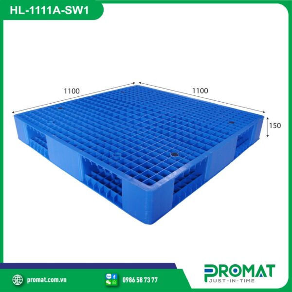 pallet-nhua-1100x1100x150mm-hai-mat-ho-tai-nang-promat-vietnam