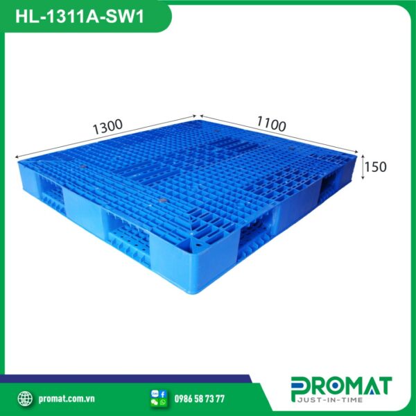 pallet-nhua-1300x1100x150mm-2-mat-ho-promat-vietnam