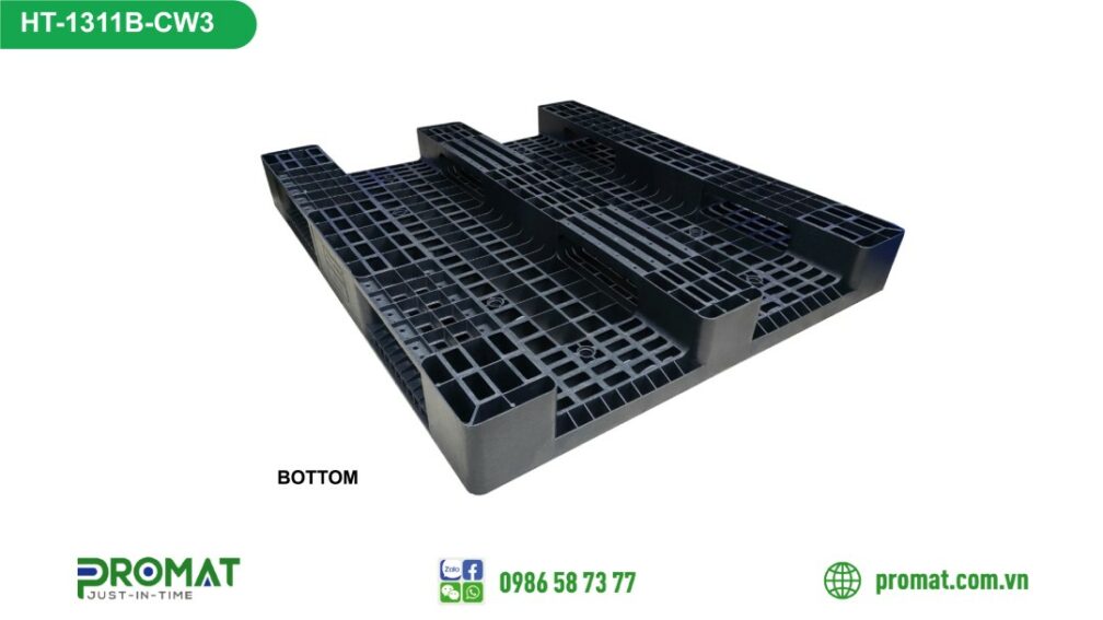 pallet-nhua-1300x1100x150mm-3-chan-mau-den-promat-vietnam