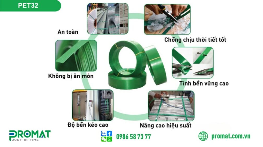 Dây đai nhựa PET 32mm PET32