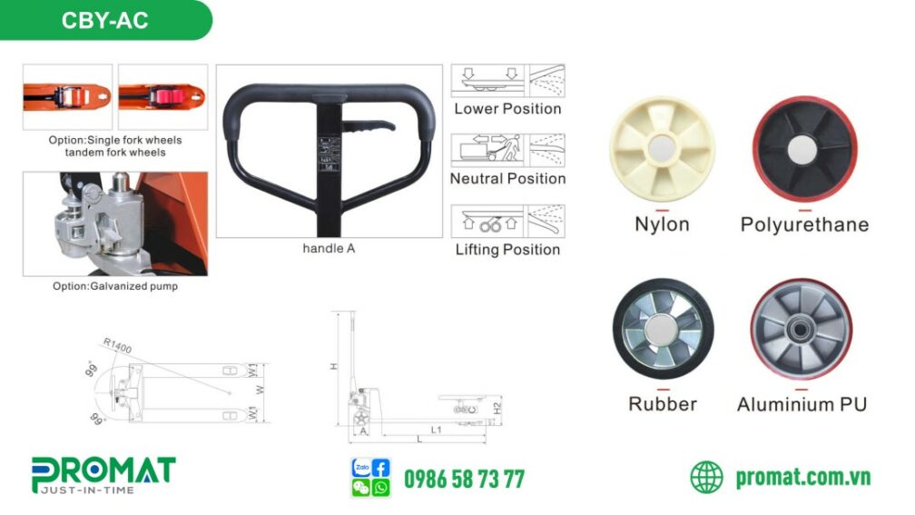 xe nâng tay thấp Niuli CBY-AC