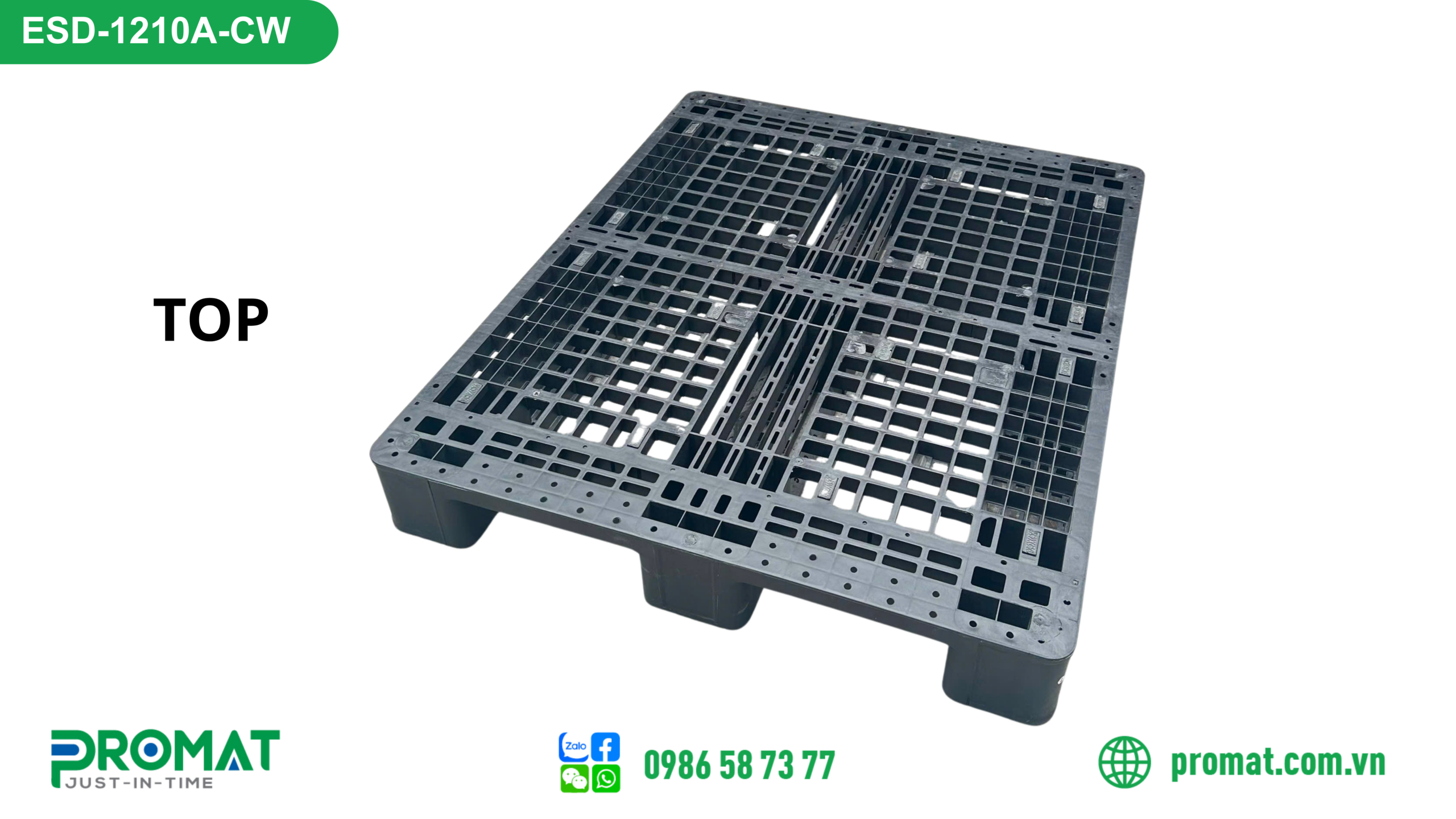 Pallet Nhựa Chống Tĩnh Điện 1200X1000X150Mm 6 ESD 1210A CW 2 scaled