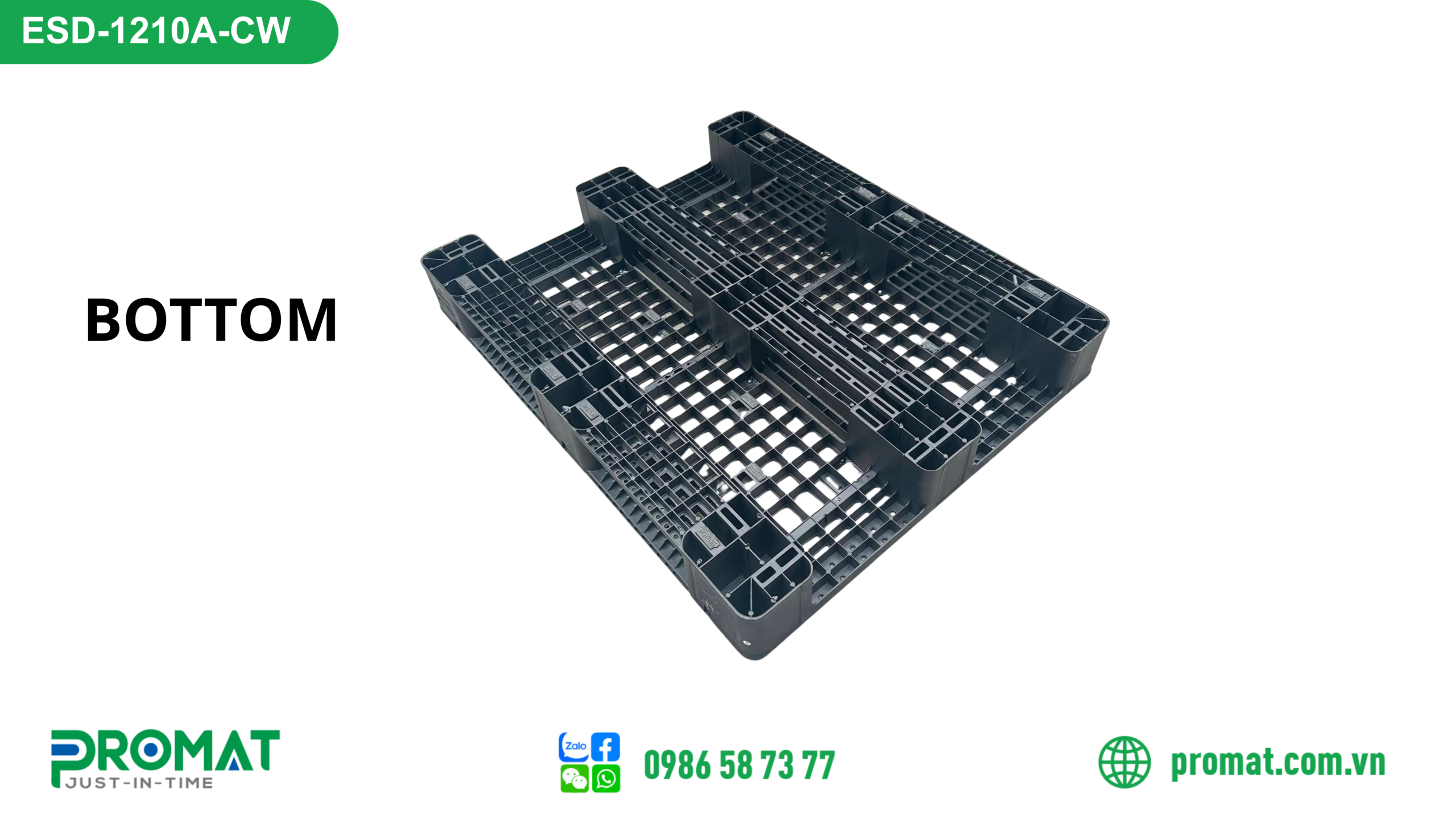 Pallet Nhựa Chống Tĩnh Điện 1200X1000X150Mm 7 ESD 1210A CW 3 scaled