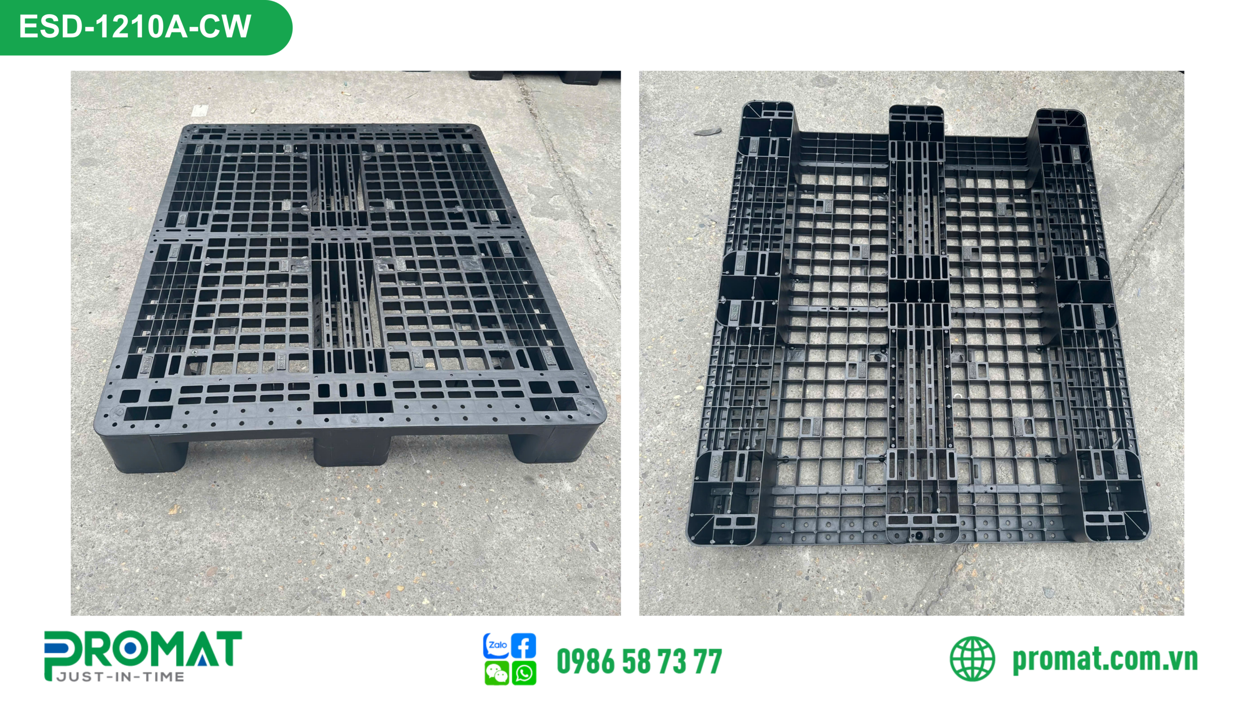 Pallet Nhựa Chống Tĩnh Điện 1200X1000X150Mm 2 ESD 1210A CW 4 scaled