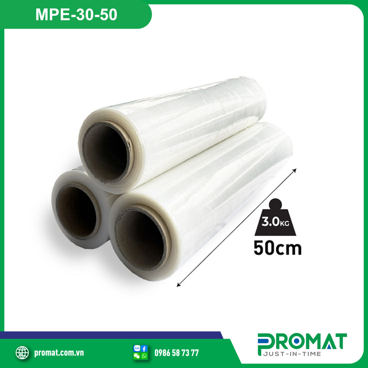 MÀNG PE 3.0kg, khổ 50cm 