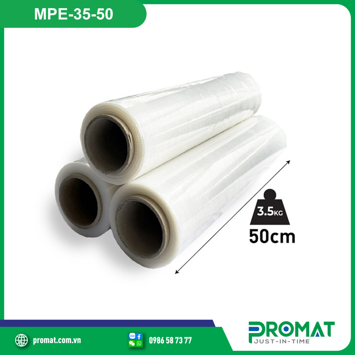 Màng PE 3.5kg, khổ 50cm 