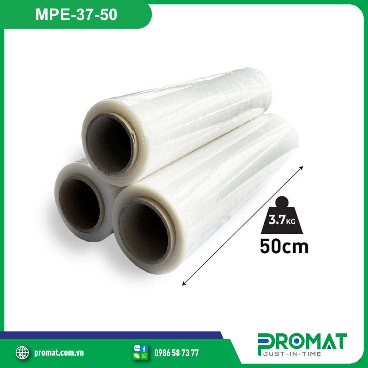 Màng PE 3.7kg, khổ 50cm 