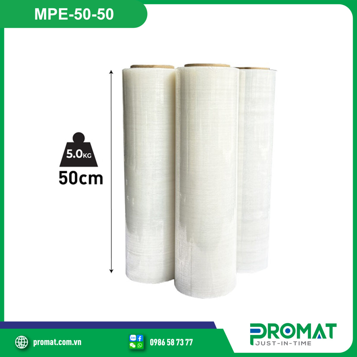 Màng PE 5.0kg, khổ 50cm 