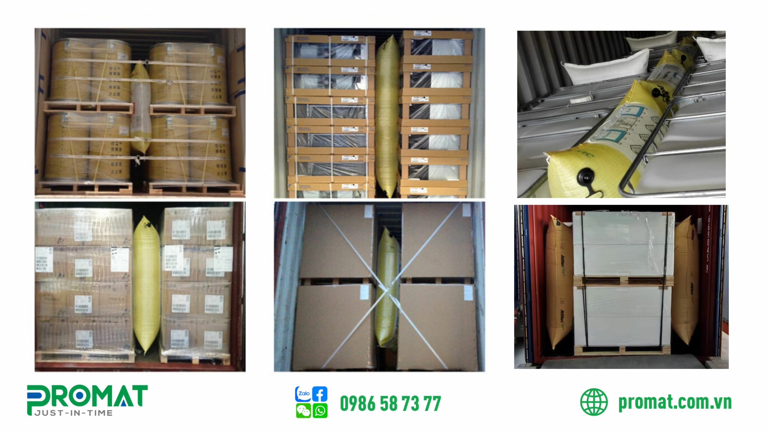 Ứng dụng túi khí chèn hàng