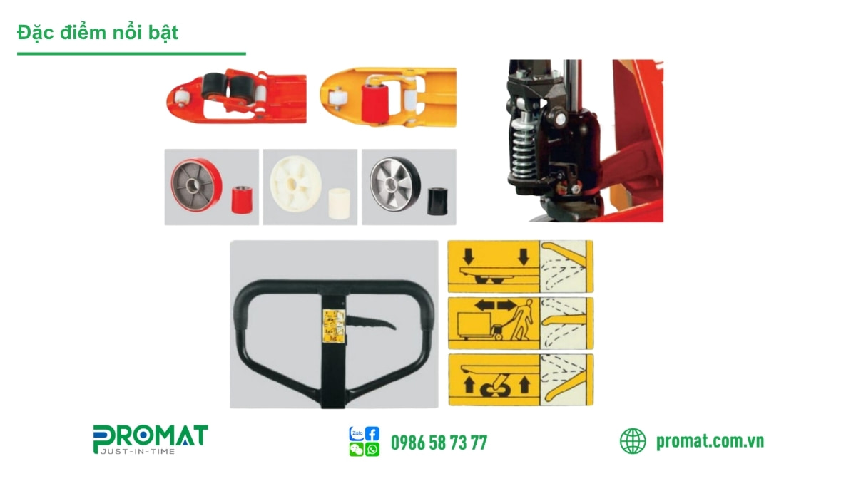 Xe Nâng Tay 2.5 Tấn - Khả Năng Chịu Tải Lớn, Bền Bỉ, Vận Hành Êm Ái 2 Đặc điểm nổi bật của xe nâng tay 2.5 tấn