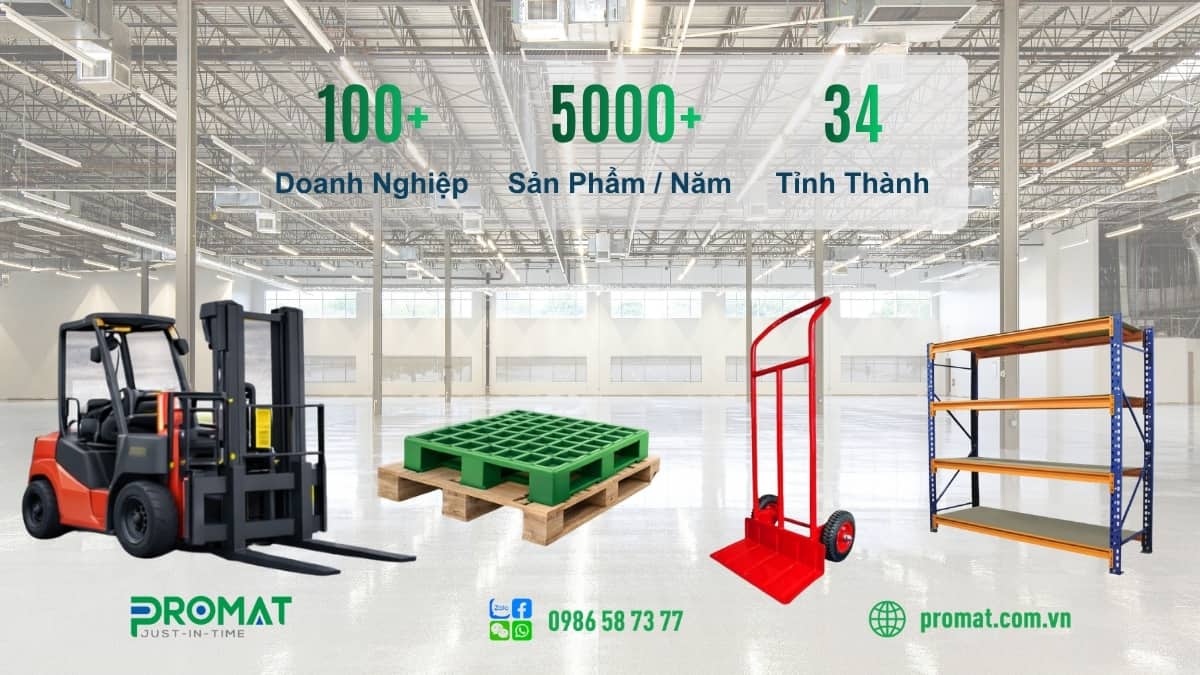 Xe Nâng Tay 500Kg Ứng Dụng Thực Tế Như Nào Hợp Lý 4 PROMAT phân phối nhiều loại xe nâng tay 500kg