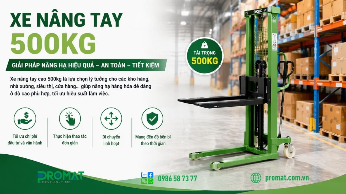 Xe Nâng Tay 500Kg Ứng Dụng Thực Tế Như Nào Hợp Lý 3 Ứng dụng của xe nâng tay 500kg trong thực tế