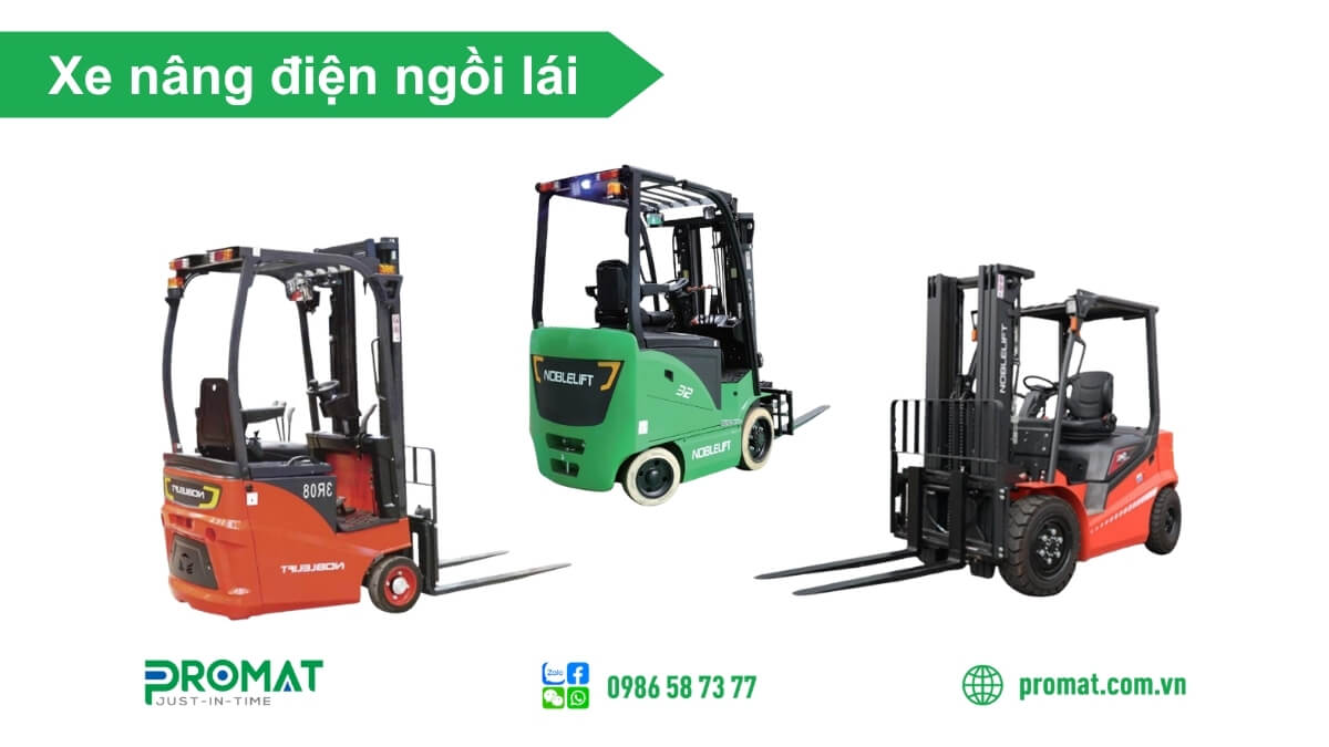 Xe nâng điện ngồi lái giúp tiết kiệm nhân lực