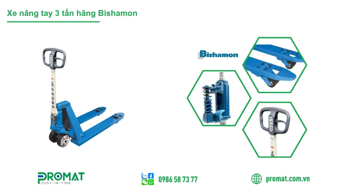 Top 4 Xe Nâng Tay 3 Tấn Giá Rẻ Từ 4 Triệu Được Ưa Chuộng 4 Xe nâng tay 3 tấn Bishamon Nhật Bản có mức giá khá cao từ 14.000.000 VNĐ