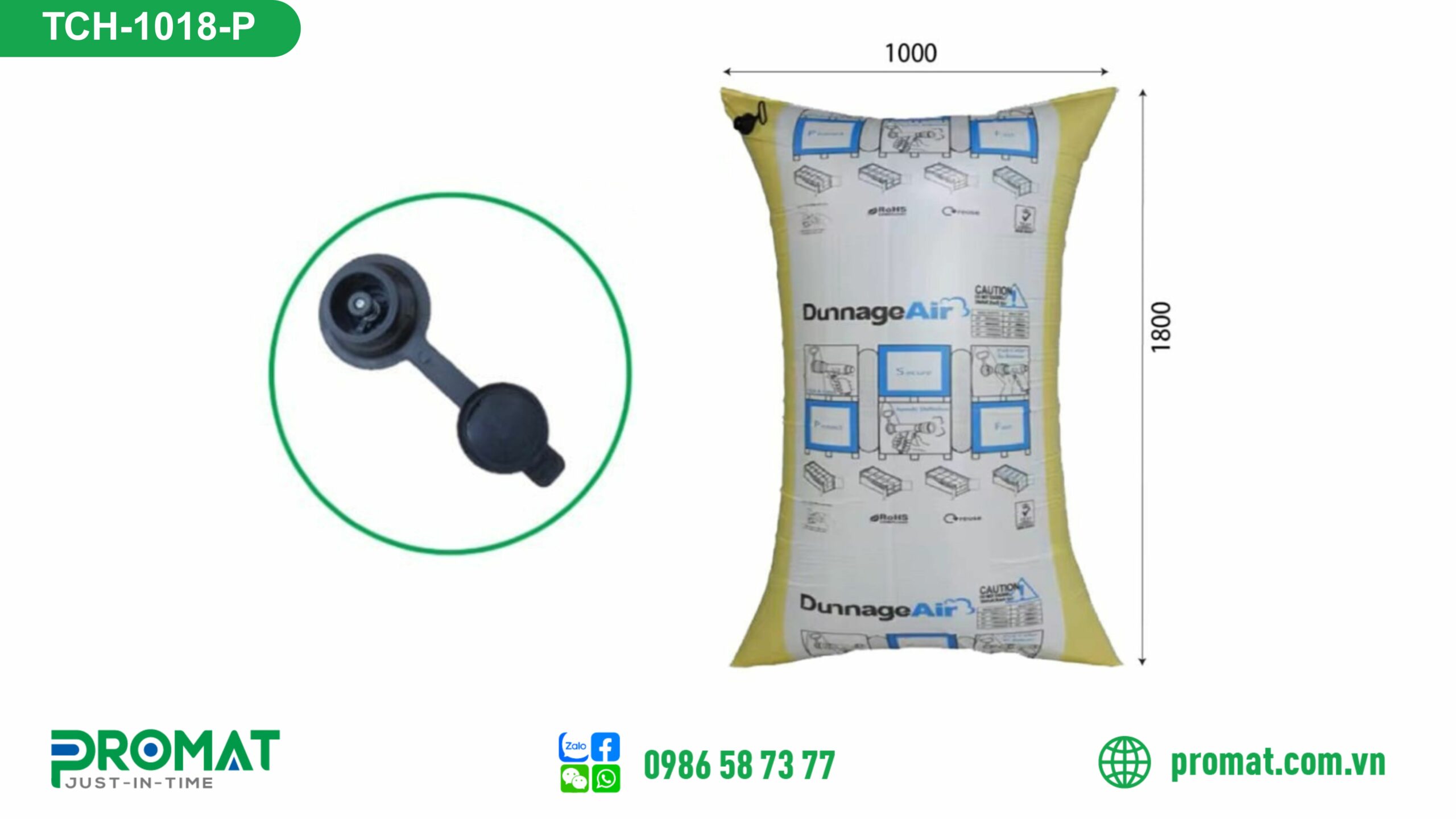 Túi Khí Chèn Hàng Bằng Pp 1000X1800Mm 2 Túi khí chèn hàng bằng PP (100x180)cm