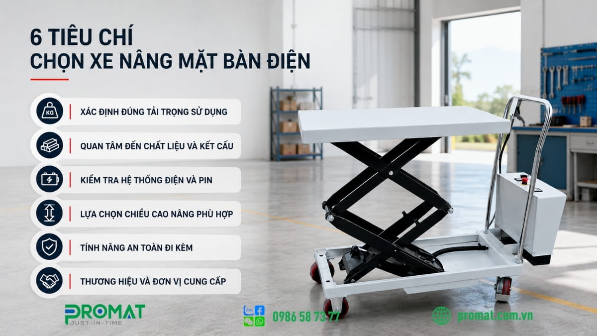 Tiêu Chí Chọn Xe Nâng Mặt Bàn Điện 3 6 tiêu chỉ khi chọn xe nâng mặt bàn điện