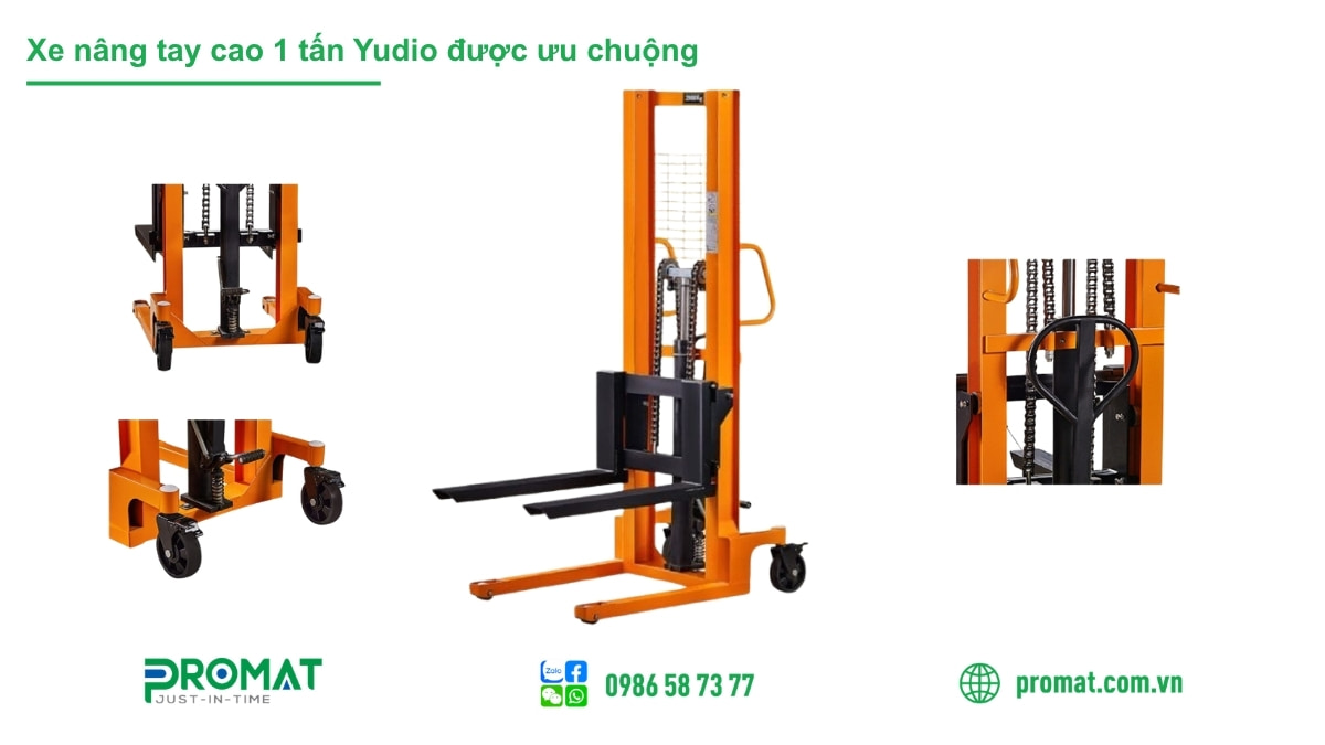 Xe Nâng Tay Cao 1 Tấn Của Yudio - Giải Pháp Lý Tưởng Nâng Hạ 1 Xe nâng tay cao 1 tấn của YUDIO được khách hàng lựa chọn sử dụng