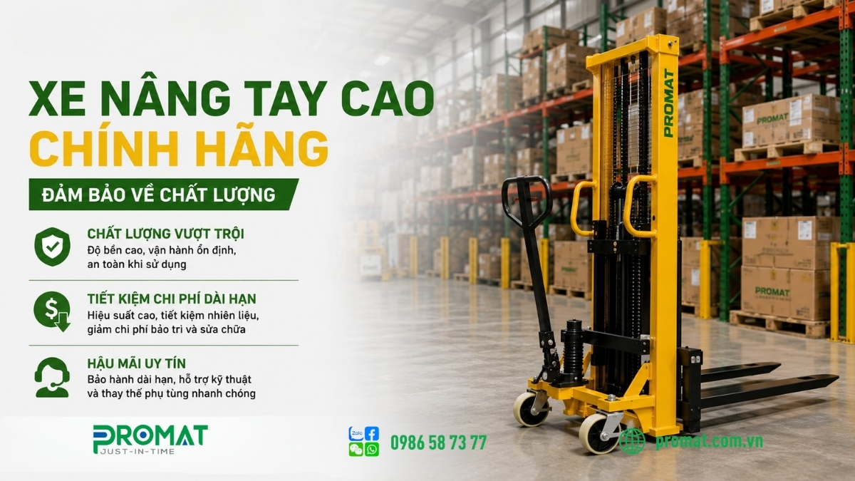 Xe Nâng Tay Cao Tại Hà Nội Giá Rẻ Và Bảo Hành Dài Lâu 1 Sử dụng xe nâng tay cao chính hãng luôn đảm bảo về chất lượng