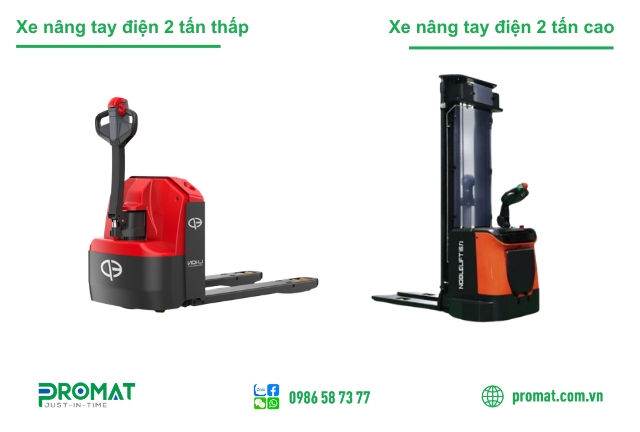Cấu Tạo Xe Nâng Tay Điện 2 Tấn Và Ứng Dụng Thực Tế 3 2 Loại xe nâng tay điện 2 tấn phổ biến trên thị trường