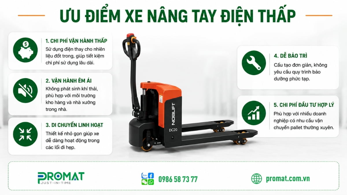 Chi Tiết Cấu Tạo Xe Nâng Tay Điện Thấp &Amp; Ưu Nhược Điểm 2 Điểm mạnh và hạn chế của thiết bị nâng tay điện thấp